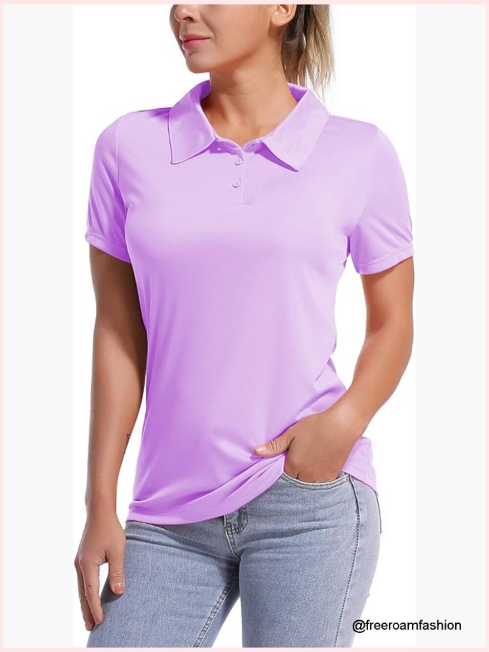 UPF 50+ Sun Protection Short Sleeve Polo Athletic Tennis Golf Shirt Quick Dry